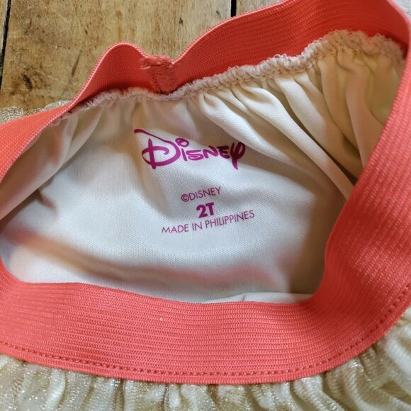 Disney 2T tutu skirt tan neutral Moana lined summer dress up boho - Picture 5 of 6